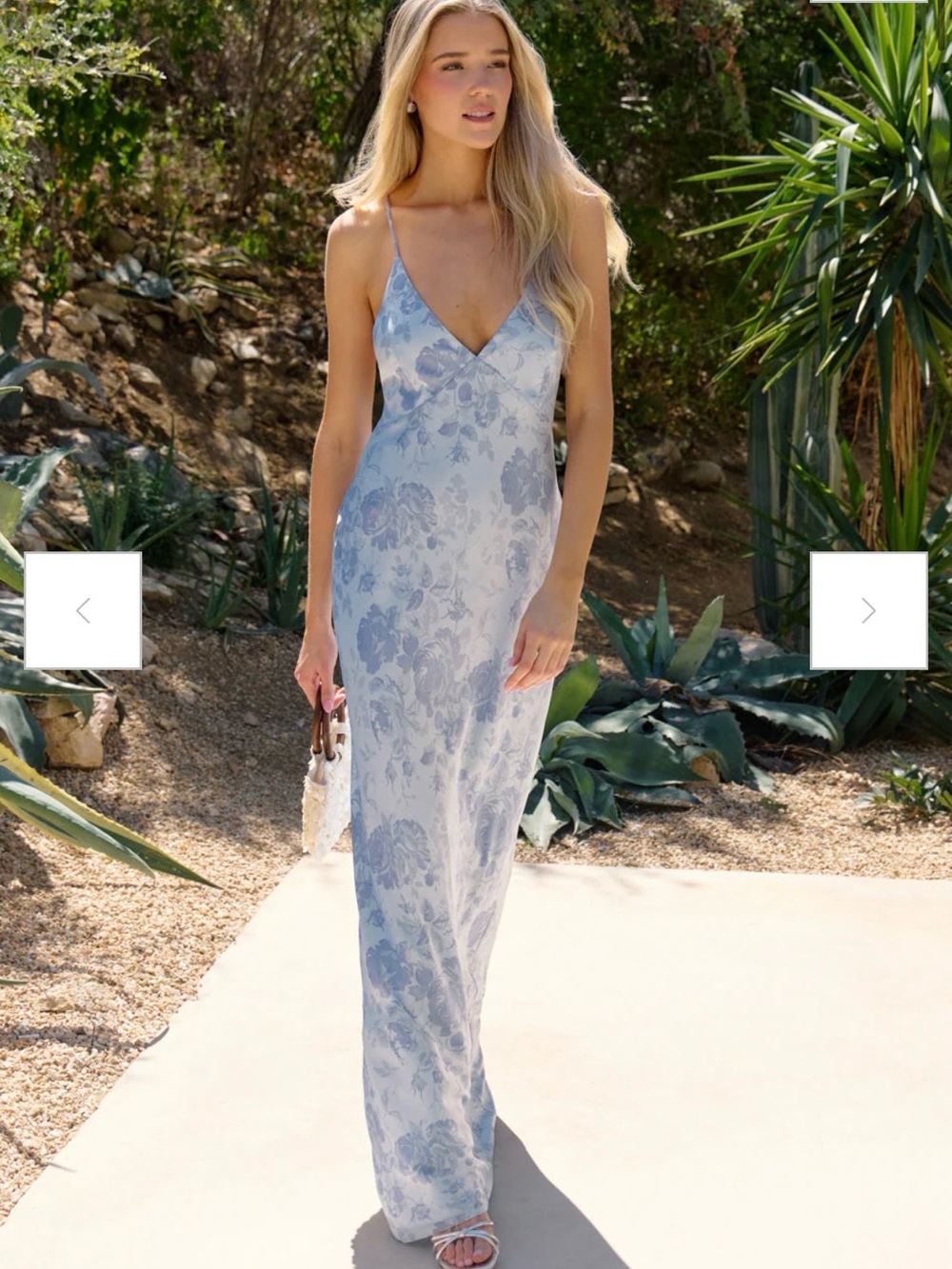 Park & Fifth Pale Griffith Maxi Slip Dress